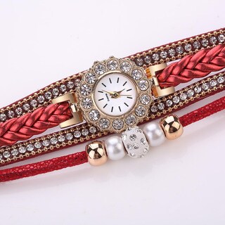 Foto 3 | Reloj Huoguo Weave Wrap Quartz Wrap Pulsera Vintage Para Mujer - Venta Internacional.