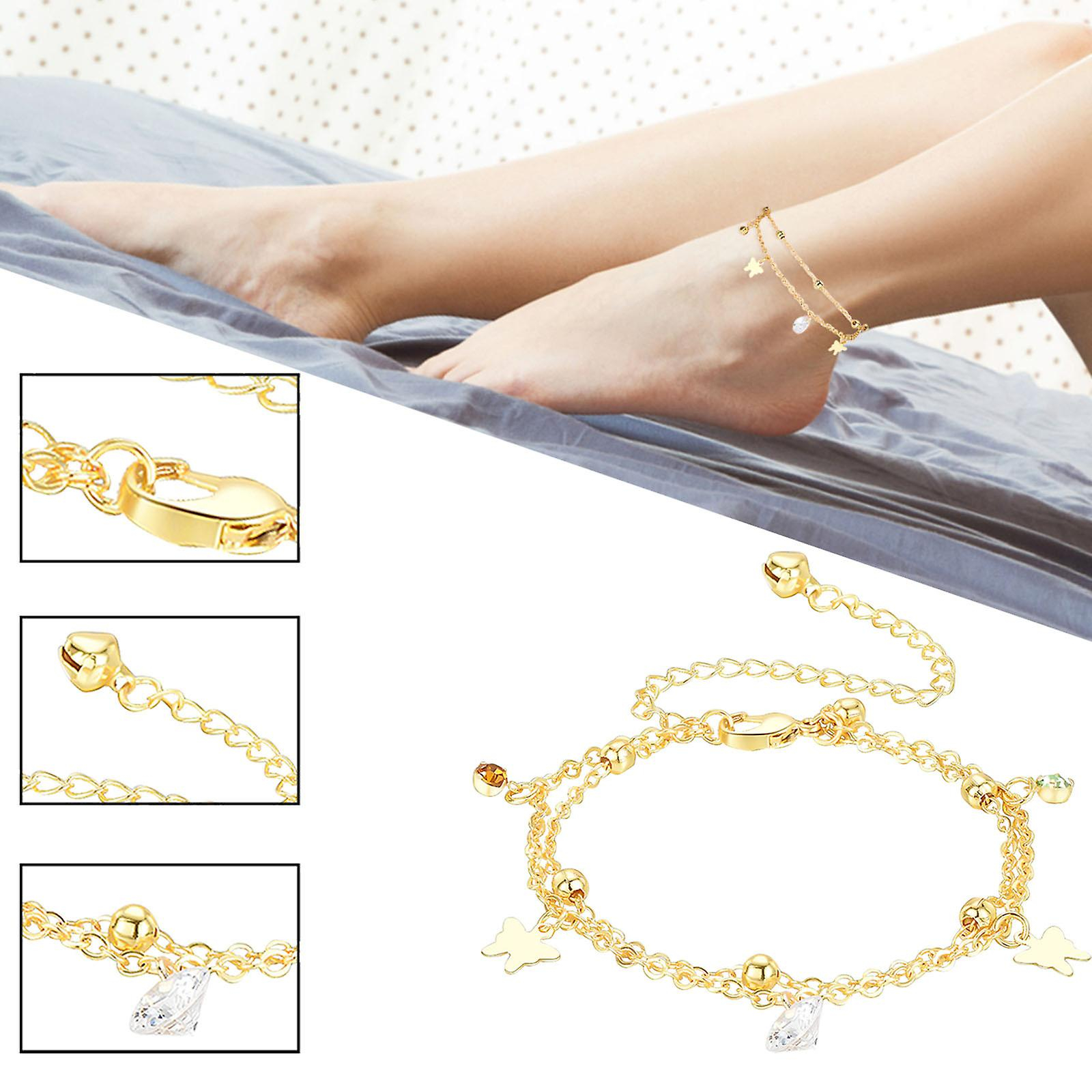 Foto 3 pulgar | Tobillera Huoguo Butterfly Pearl Fashion Alloy 26 Cm Para Mujer - Venta Internacional.