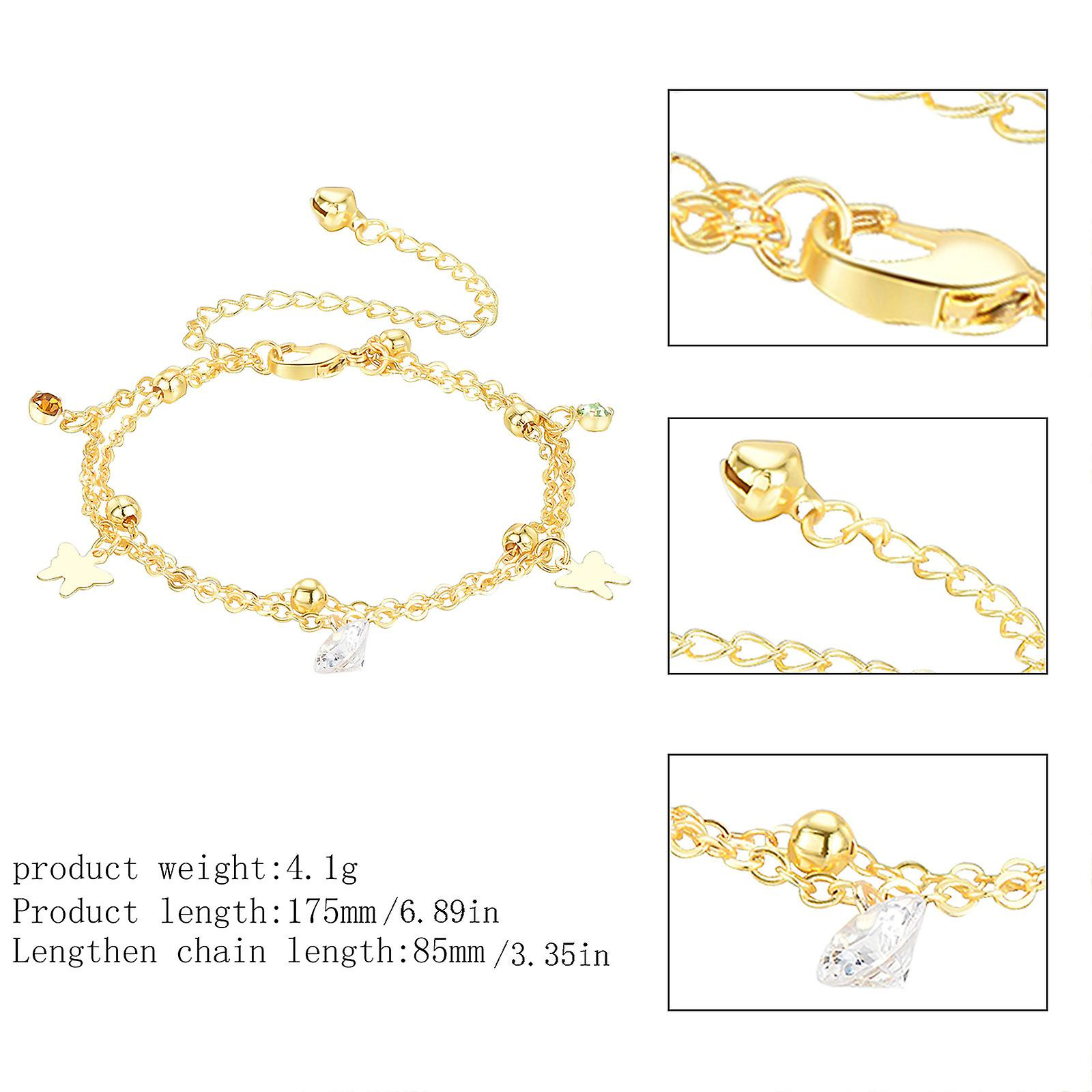 Foto 5 pulgar | Tobillera Huoguo Butterfly Pearl Fashion Alloy 26 Cm Para Mujer - Venta Internacional.