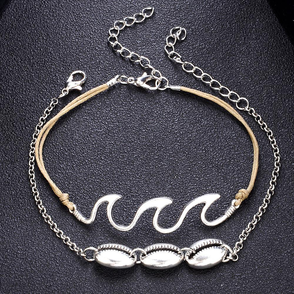 Foto 2 pulgar | Juego De Tobilleras Y Pulseras Para Mujer  Joyería De Aleación Bohemia Wave - Venta Internacional.