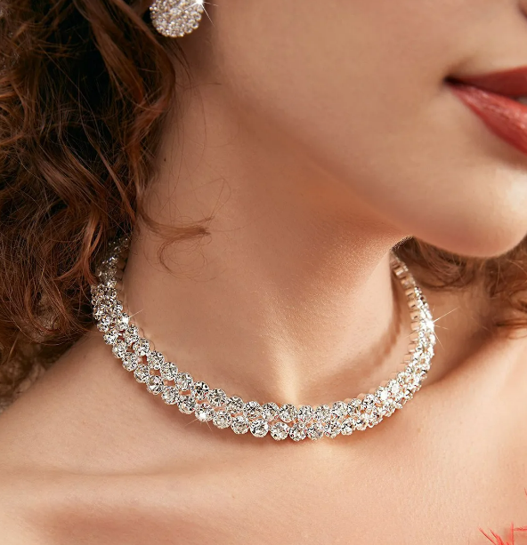 Foto 4 pulgar | Set De Joyería Elegante Xtellar Para Mujer Plata – Collar  Pulsera Y Pendientes