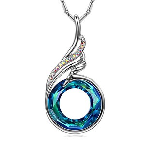 Foto 2 | Collar Huoguo Creative Fashion Crystal Color Degradado Con Forma De Pavo Real - Venta Internacional.