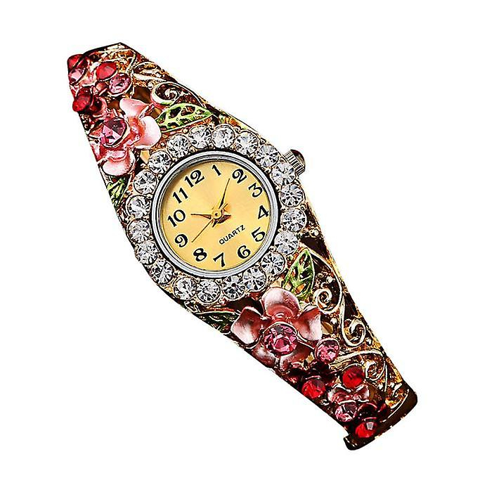 Foto 3 pulgar | Pulsera De Cuarzo Con Forma De Flor De Cristal De Lujo De Watch Huoguo Para Mujer - Venta Internacional.