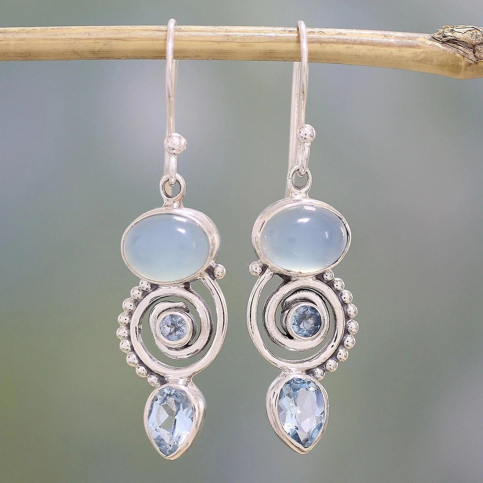 Foto 2 pulgar | Pendientes Huoguo European Beauty Con Forma De Gota De Agua Giratoria  Ópalo - Venta Internacional.