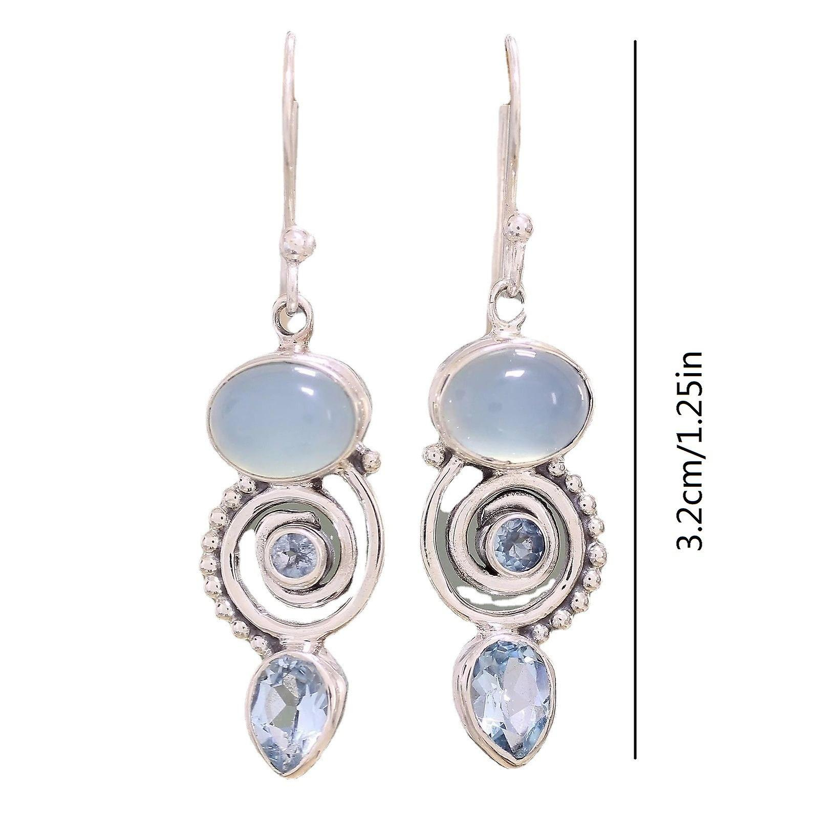 Foto 2 | Pendientes Huoguo European Beauty Con Forma De Gota De Agua Giratoria  Ópalo - Venta Internacional.