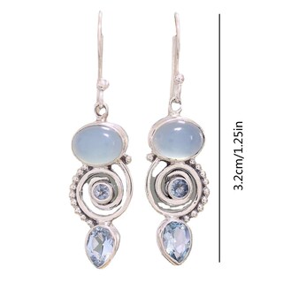 Foto 2 | Pendientes Huoguo European Beauty Con Forma De Gota De Agua Giratoria Ópalo - Venta Internacional.