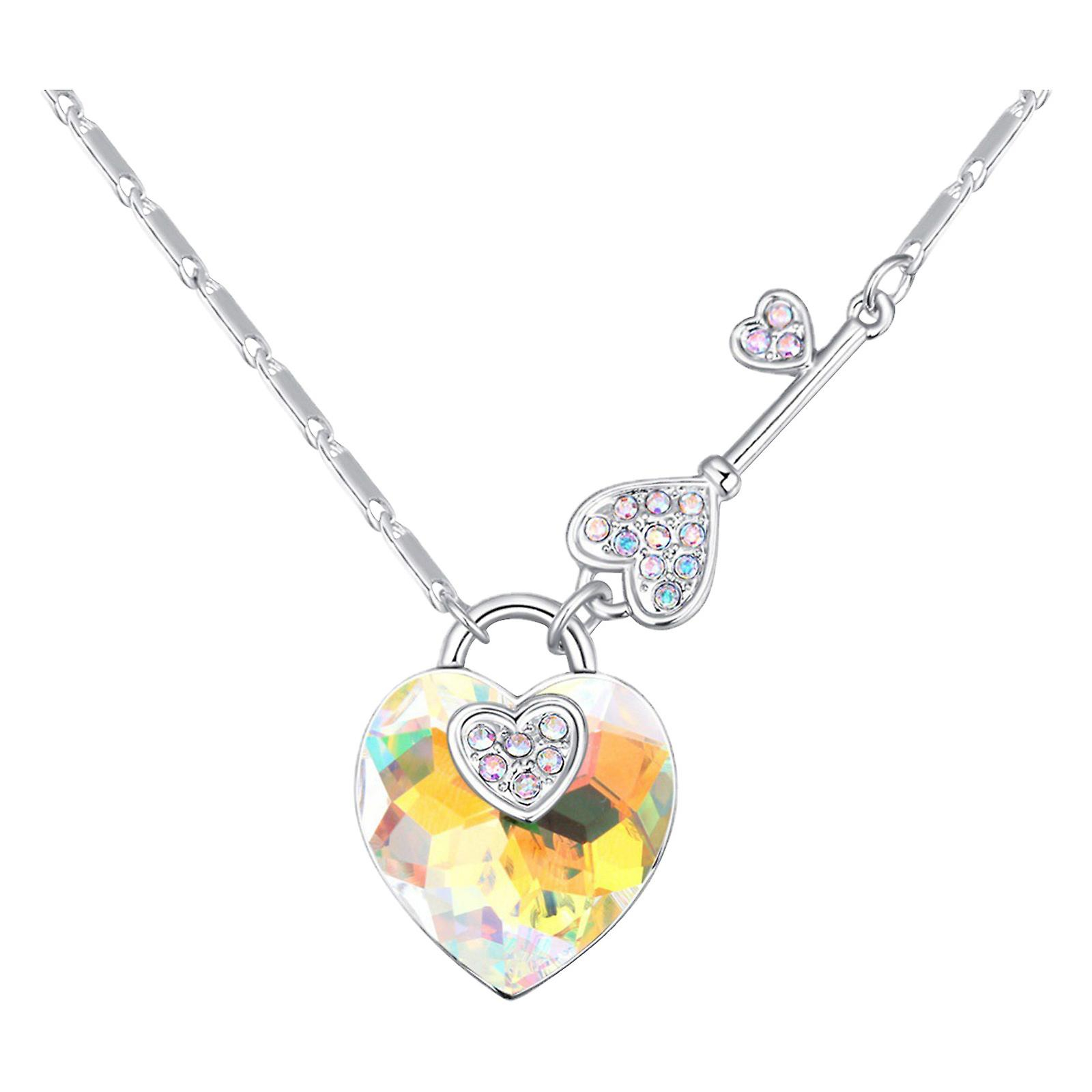 Foto 2 pulgar | Collar Huoguo Fashion Rose Love Heart Diamond Para Mujer - Venta Internacional.
