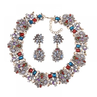 Foto 1 | Conjunto De Joyas Collar Y Pendiente Para Mujer Huoguo Rhinestone - Venta Internacional.