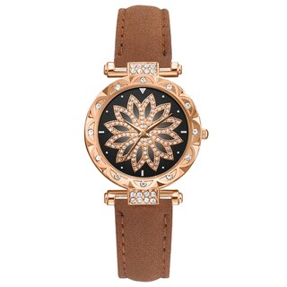 Foto 3 | Reloj Huoguo Para Mujer Con Correa Y Esfera En Forma De Hoja Con Forma De Estrella - Venta Internacional.
