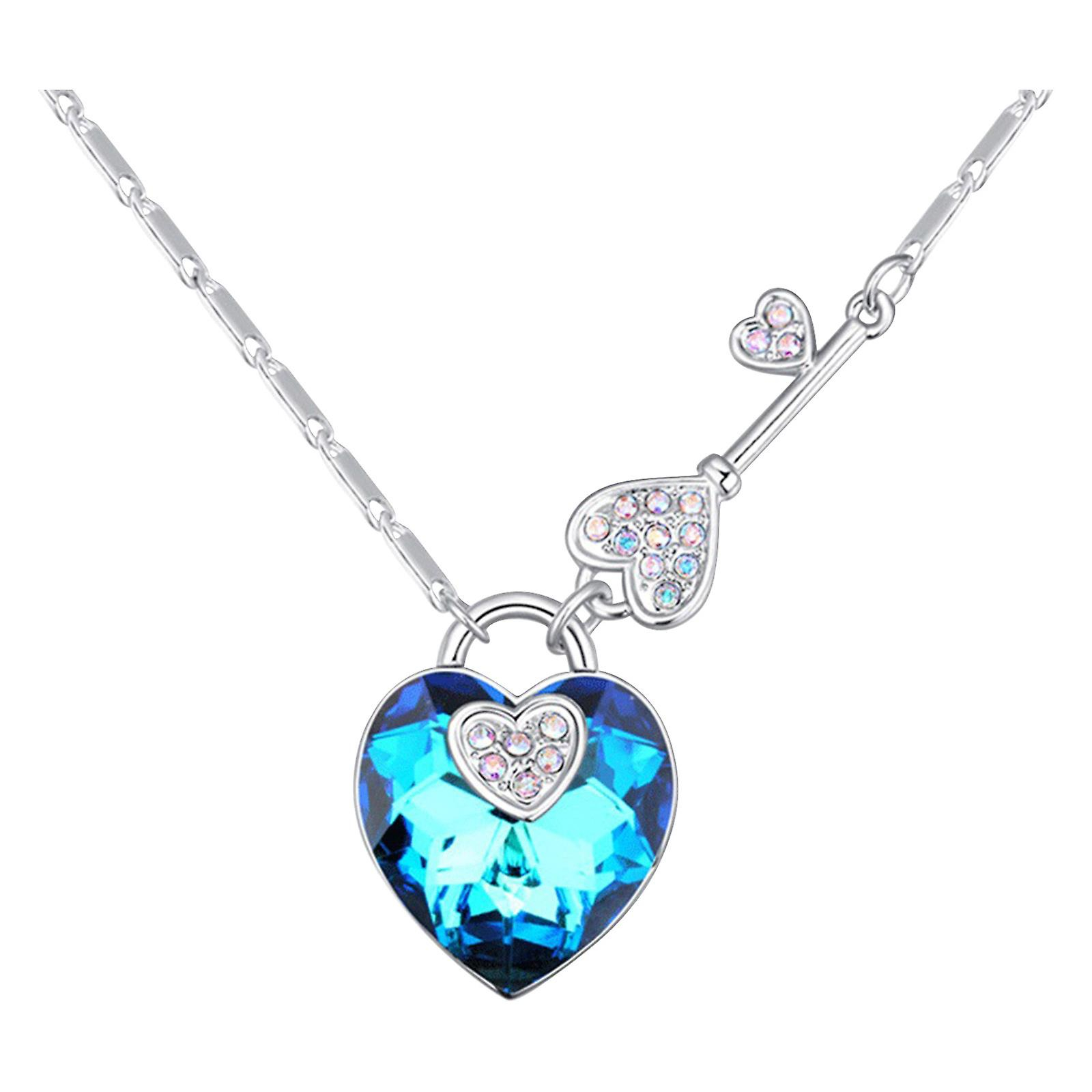 Foto 3 pulgar | Colgante Huoguo Fashion Con Forma De Corazón De Amor Rosa Y Diamante - Venta Internacional.
