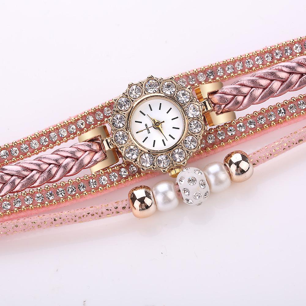 Foto 4 pulgar | Reloj Huoguo Weave Wrap Quartz Wrap  Pulsera Vintage Para Mujer - Venta Internacional.