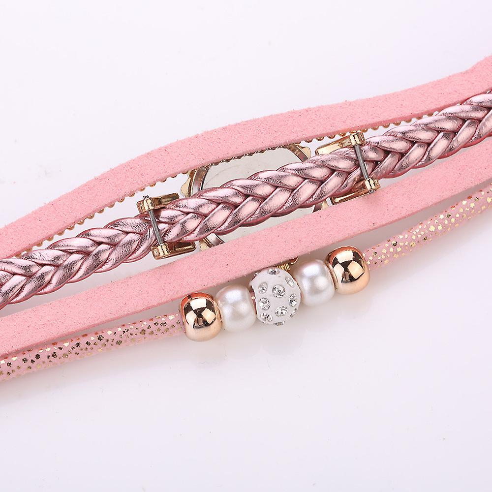 Foto 5 pulgar | Reloj Huoguo Weave Wrap Quartz Wrap  Pulsera Vintage Para Mujer - Venta Internacional.