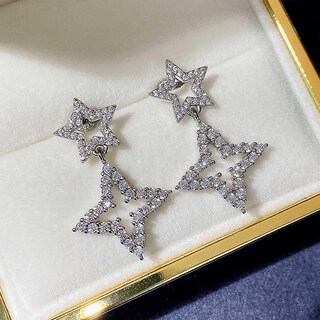 Foto 5 | Pendiente Huoguo Ultra-flash Con Microincrustaciones De Circón Para Mujer - Venta Internacional.