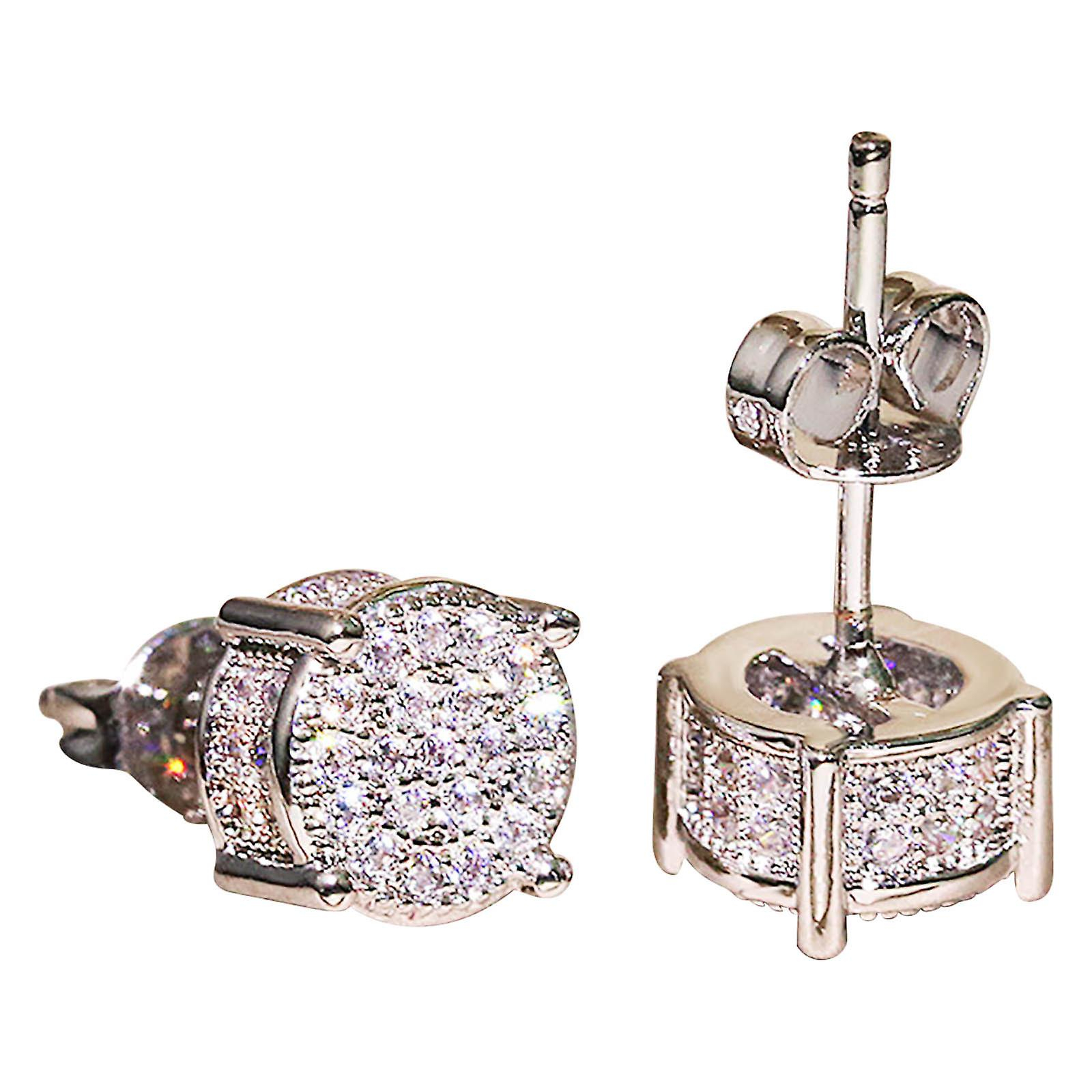 Foto 2 pulgar | Pendientes Huoguo  Diamante Sintético Y Circonio Para Mujer - Venta Internacional.