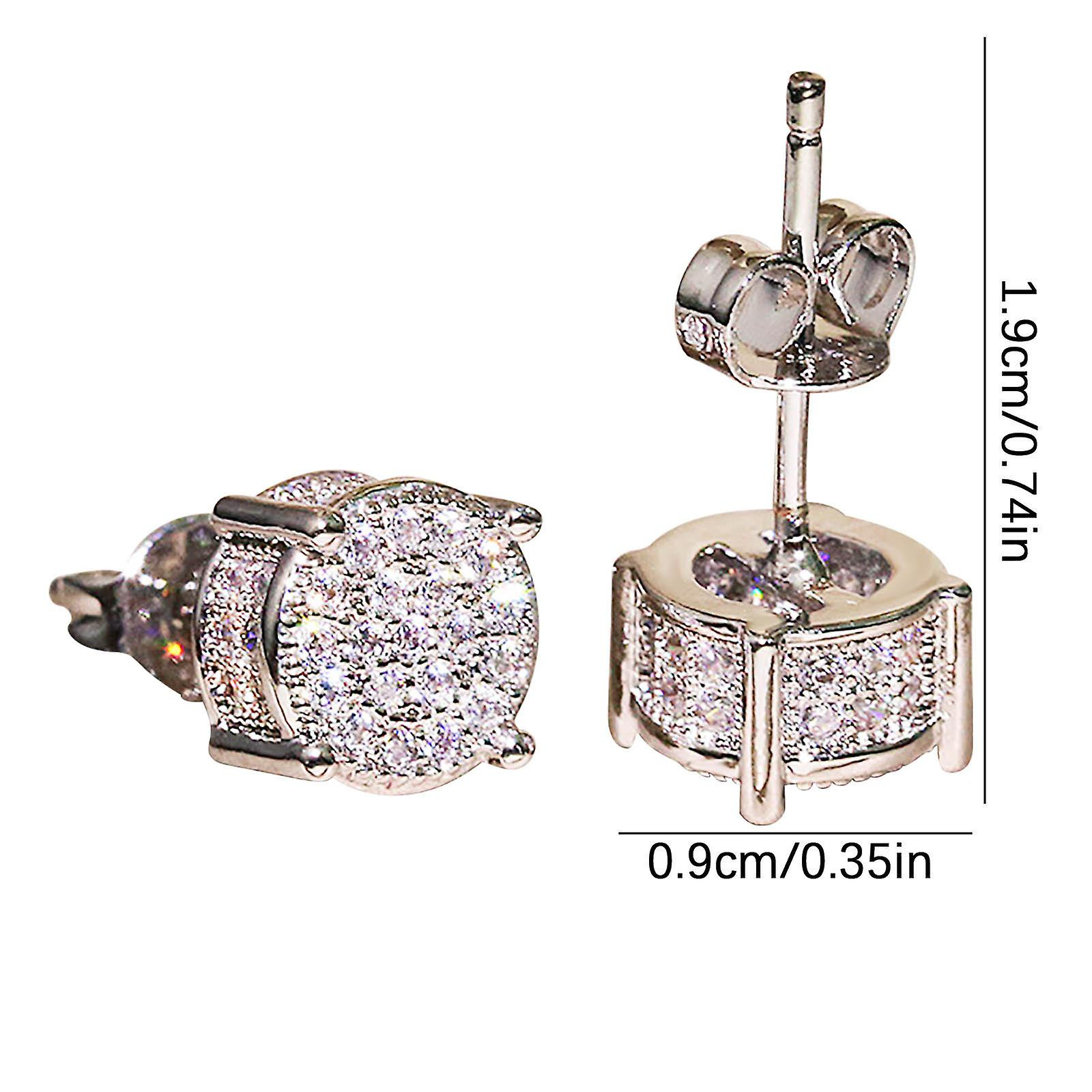 Foto 4 pulgar | Pendientes Huoguo  Diamante Sintético Y Circonio Para Mujer - Venta Internacional.