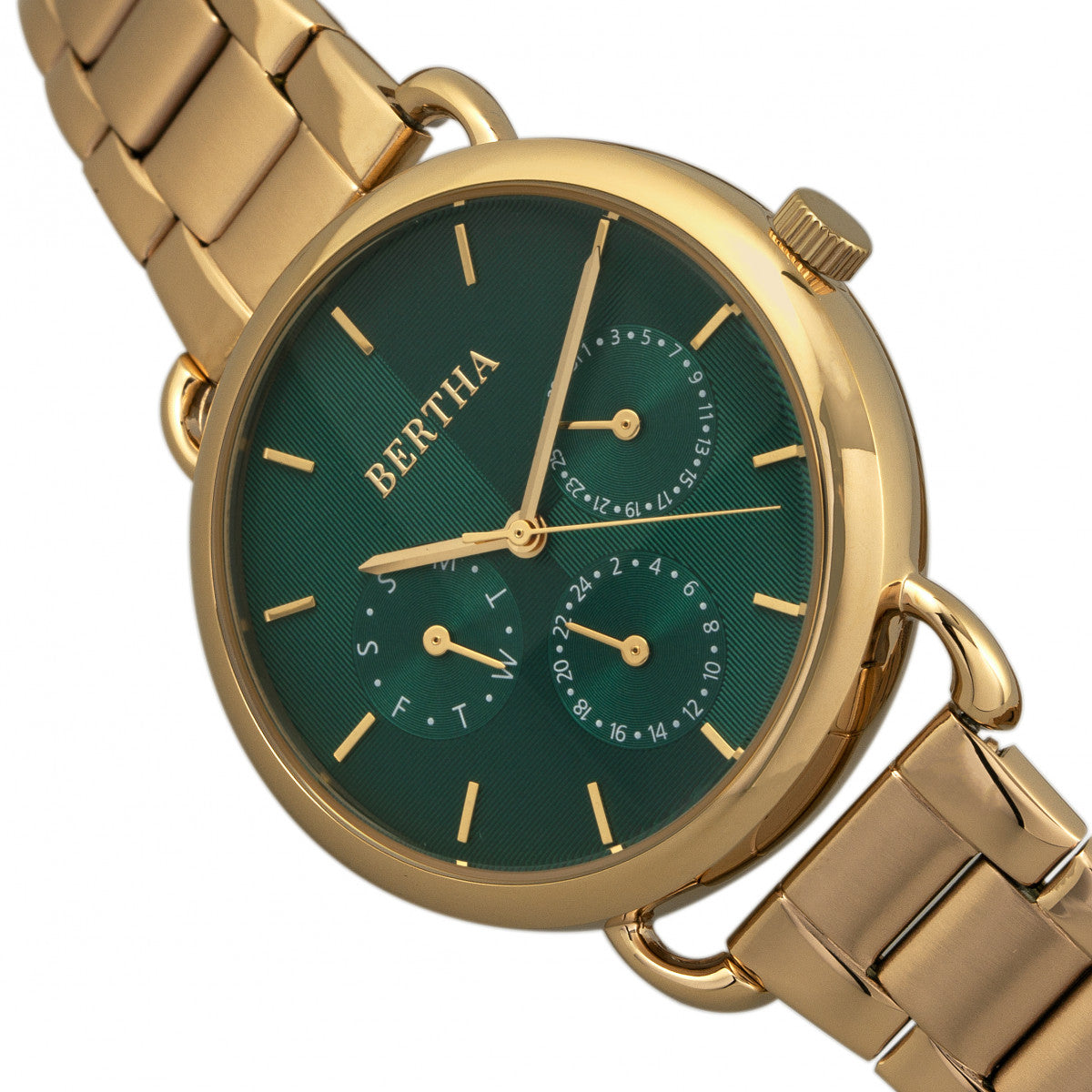 Foto 4 pulgar | Pulsera Watch Bertha Gwen Con Día/fecha Para Mujer  Color Dorado - Venta Internacional.