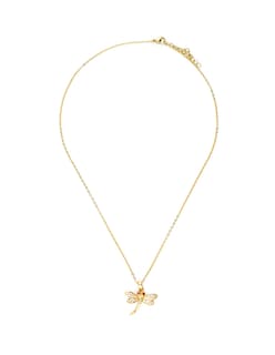 Foto 2 | Arete Y Collar Libélula The Golden Store Chapa De Oro 18k