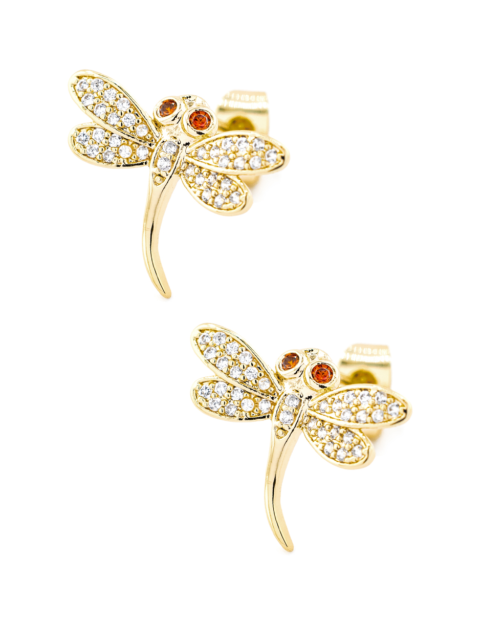 Foto 4 pulgar | Arete Y Collar Libélula The Golden Store Chapa De Oro 18k