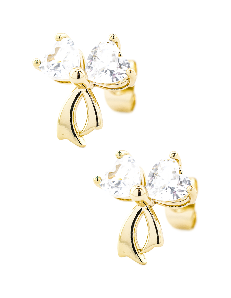Foto 4 pulgar | Aretes Y Collar De Diseño De Moño Minimalista The Golden Store Chapa De Oro 18k