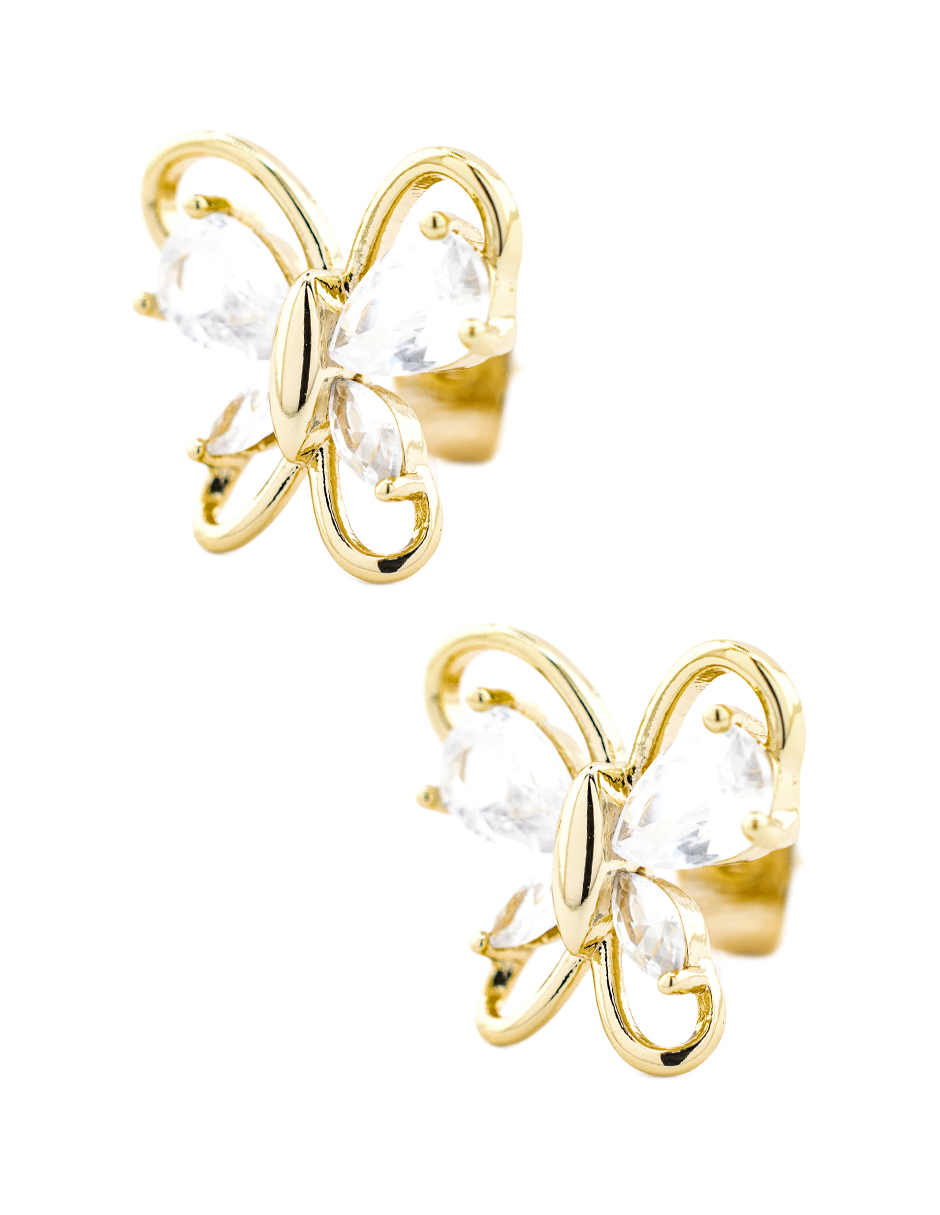 Foto 4 pulgar | Collar Y Arete Con Diseño De Mariposa The Golden Store Chapa De Oro 18k
