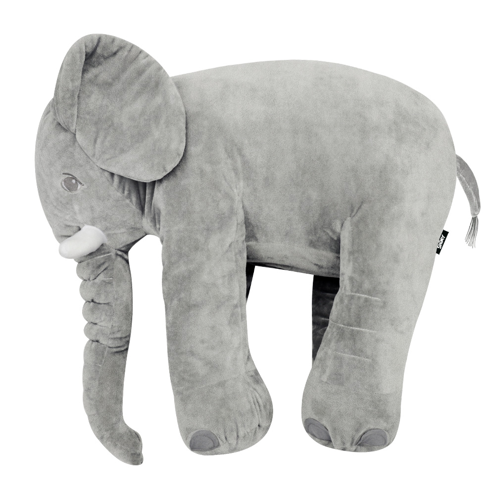 Almohada Shimy 82396 en Forma de Elefante Gris para Bebé