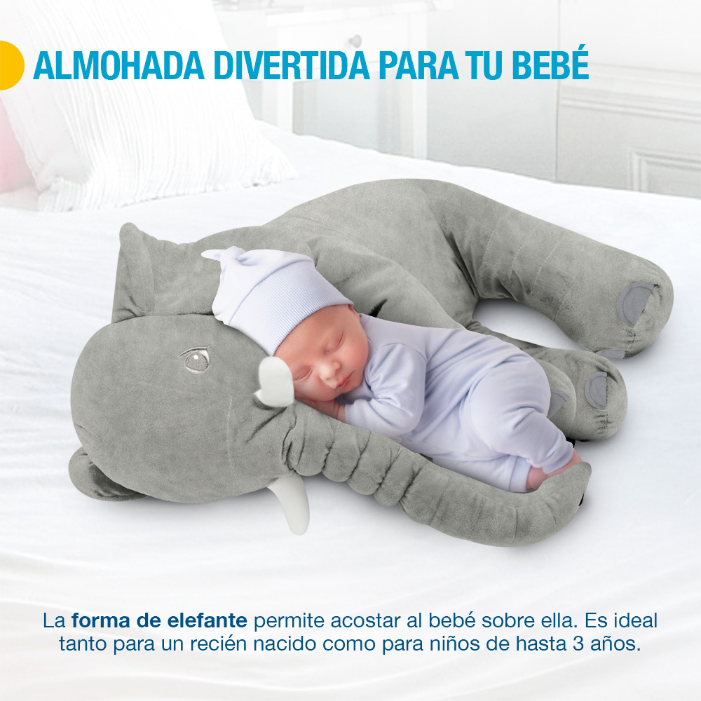 Foto 5 pulgar | Almohada Shimy 82396 en Forma de Elefante Gris para Bebé