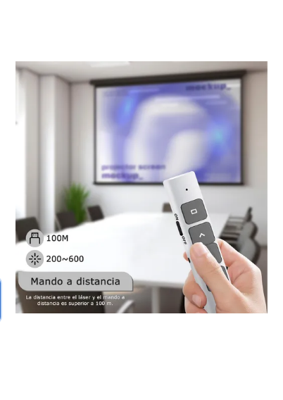 Foto 2 | Apuntador Xtellar Presentador Láser Inalámbric Remoto Usb Recargable Color Verde
