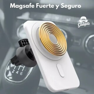 Foto 5 | Soporte Cargador + Adaptador Auto Coche Para Iphone Magsafe Color Blanco