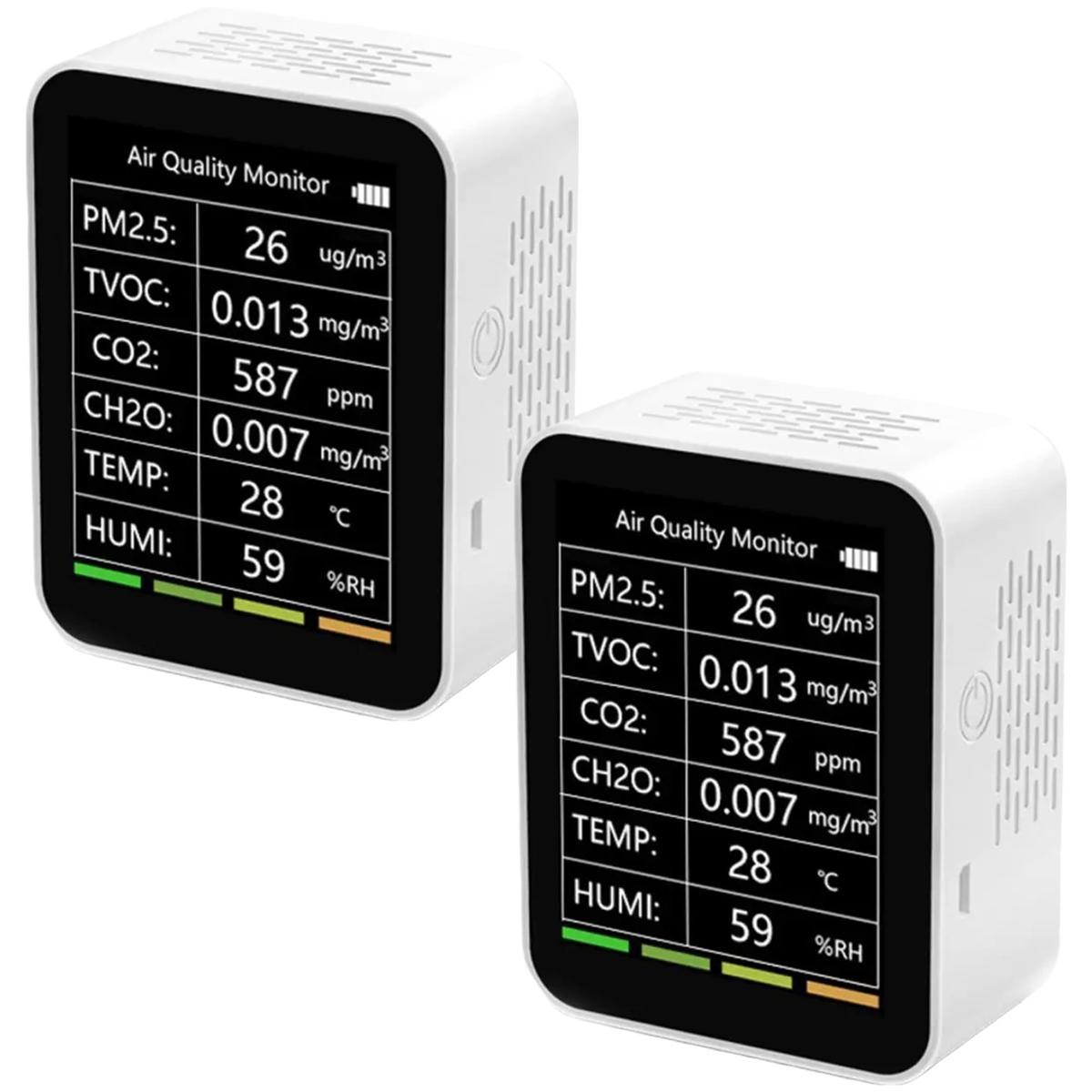 Foto 2 pulgar | Medidor de Tvoc Wifi Ventdepot Mxscz-002 2 Piezas Blanco
