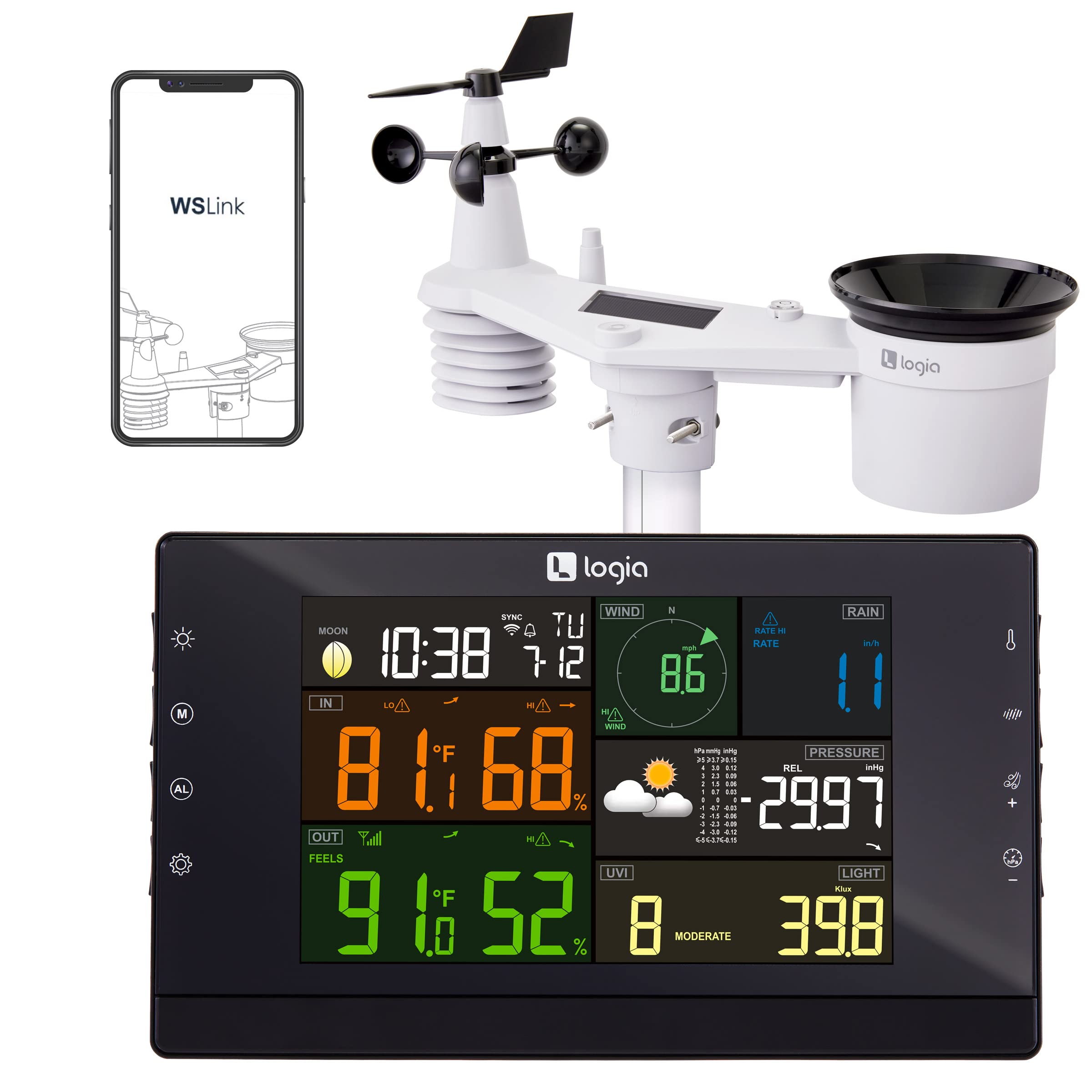 Foto 1 | Estación Meteorológica Logia 17 En 1, Wi-fi Inalámbrica Con Sensor 7 En 1 - Venta Internacional.