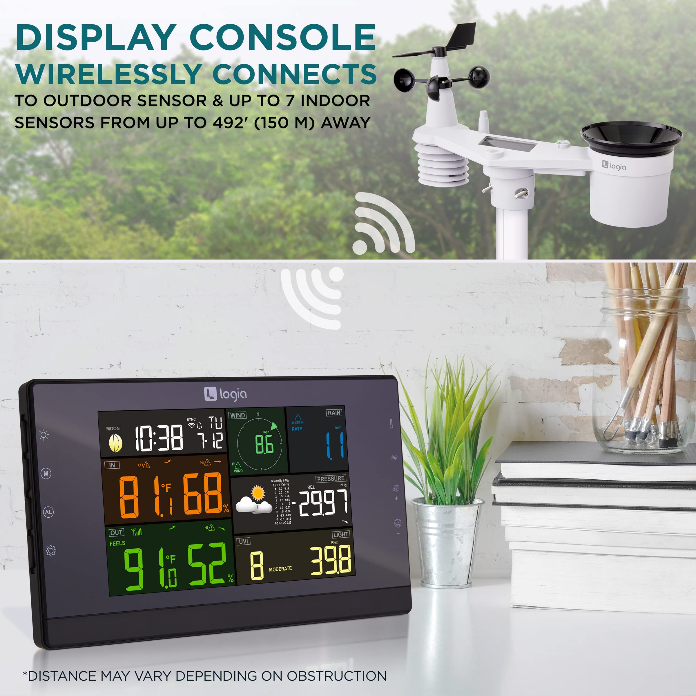 Foto 4 | Estación Meteorológica Logia 17 En 1, Wi-fi Inalámbrica Con Sensor 7 En 1 - Venta Internacional.