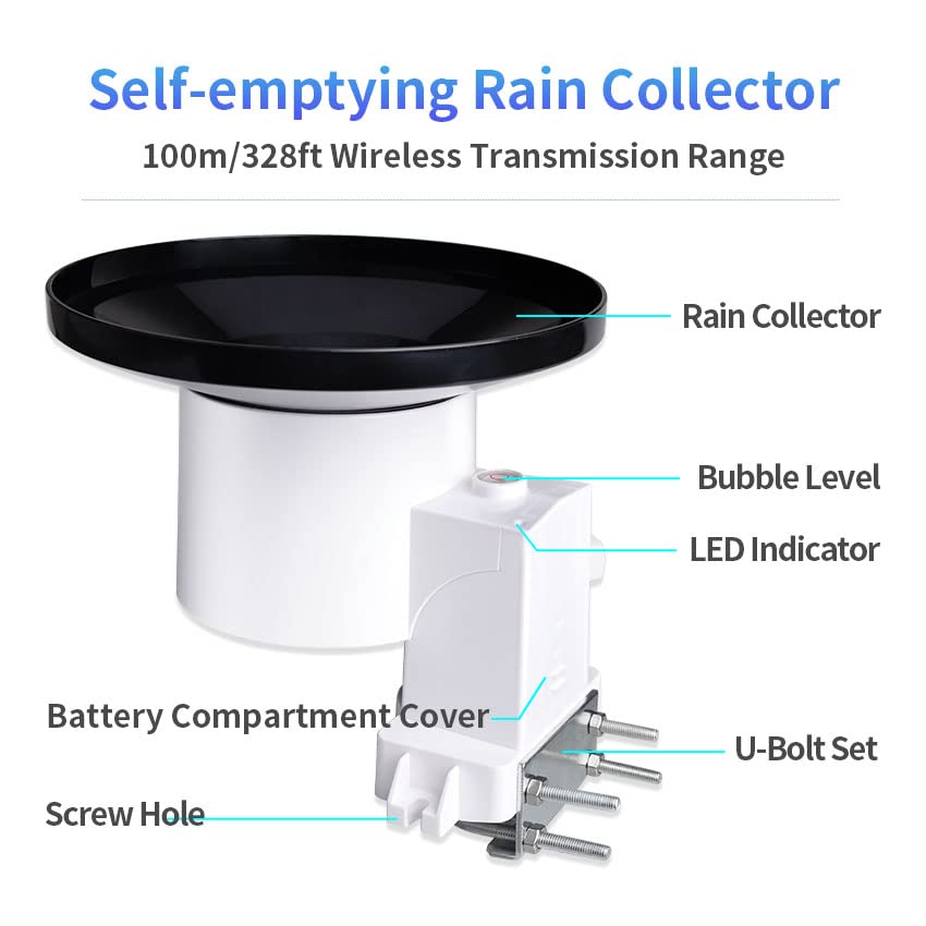 Foto 6 pulgar | Kit De Pluviómetros Ecowitt Gw2000 Wi-fi Hub Con Sensor Wh40 - Venta Internacional.