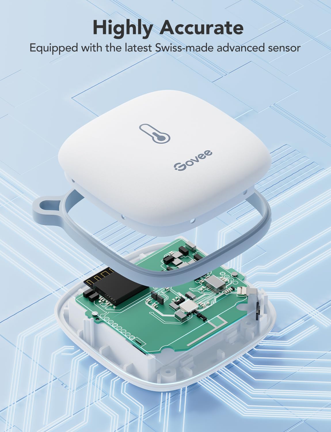 Foto 3 pulgar | Sensor De Temperatura Wifi Govee H5179 Con Aplicación Para 2 Años De Almacenamiento - Venta Internacional.