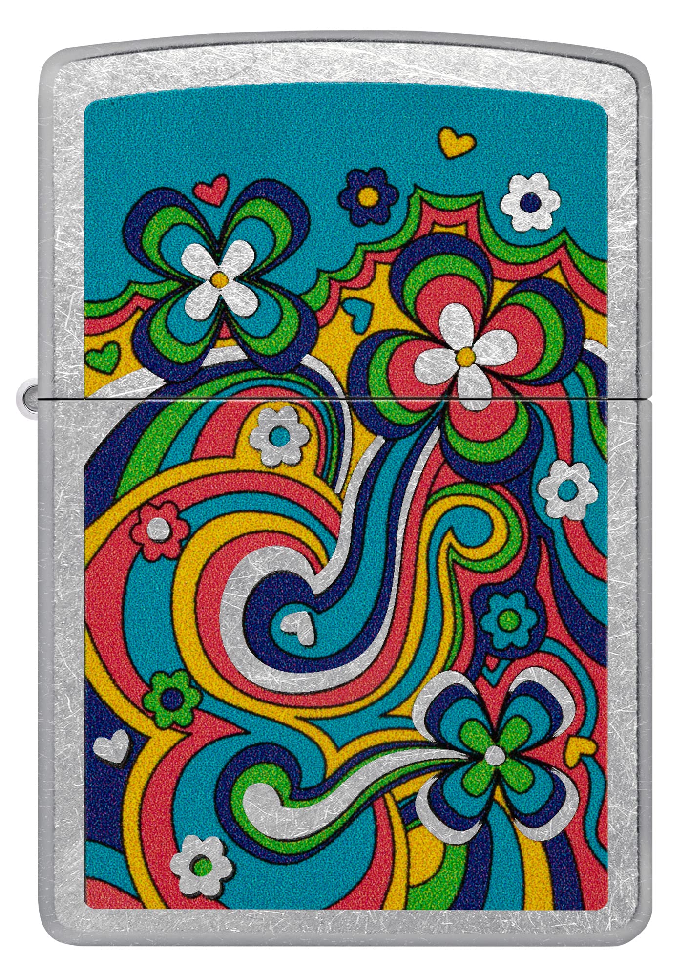 Foto 3 pulgar | Mechero Zippo Flower Power Design Street Chrome - Venta Internacional.