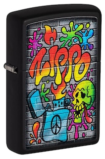 Foto 1 | Mechero De Bolsillo Zippo Street Art Design, Negro Mate - Venta Internacional.