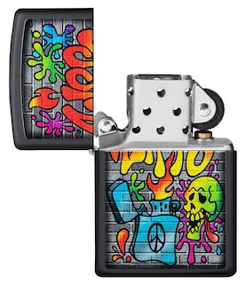 Foto 4 | Mechero De Bolsillo Zippo Street Art Design, Negro Mate - Venta Internacional.