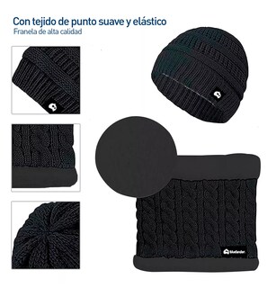 Foto 4 | Gorro con Bufanda y Guantes Negro para Niño