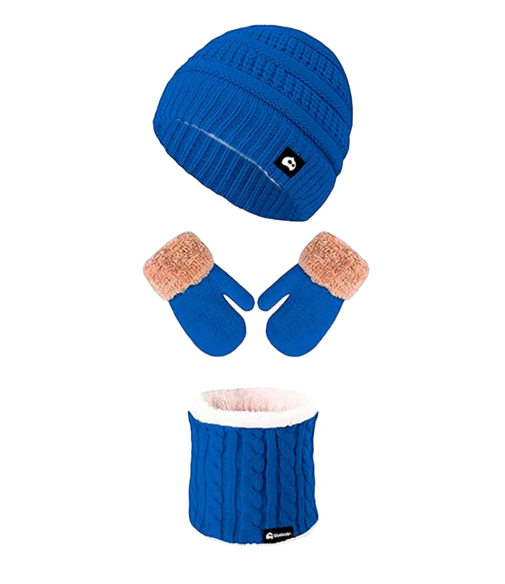 Gorro con Bufanda y Guantes Azul para Niño $729