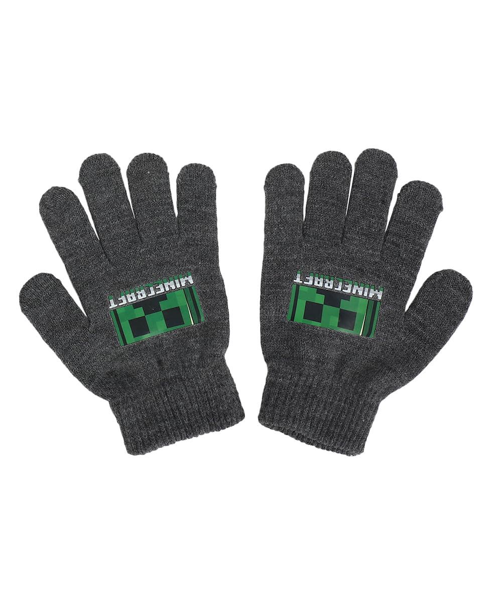 Foto 4 | Set De Gorro Y Guantes Bioworld Minecraft Creeper Youth - Venta Internacional.