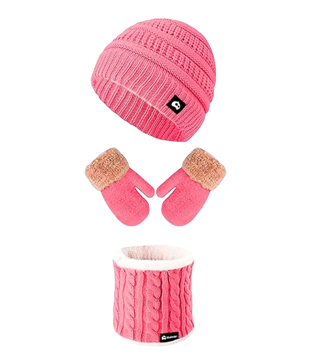 Gorro con Bufanda y Guantes Bluelander Rosa para Niña $729