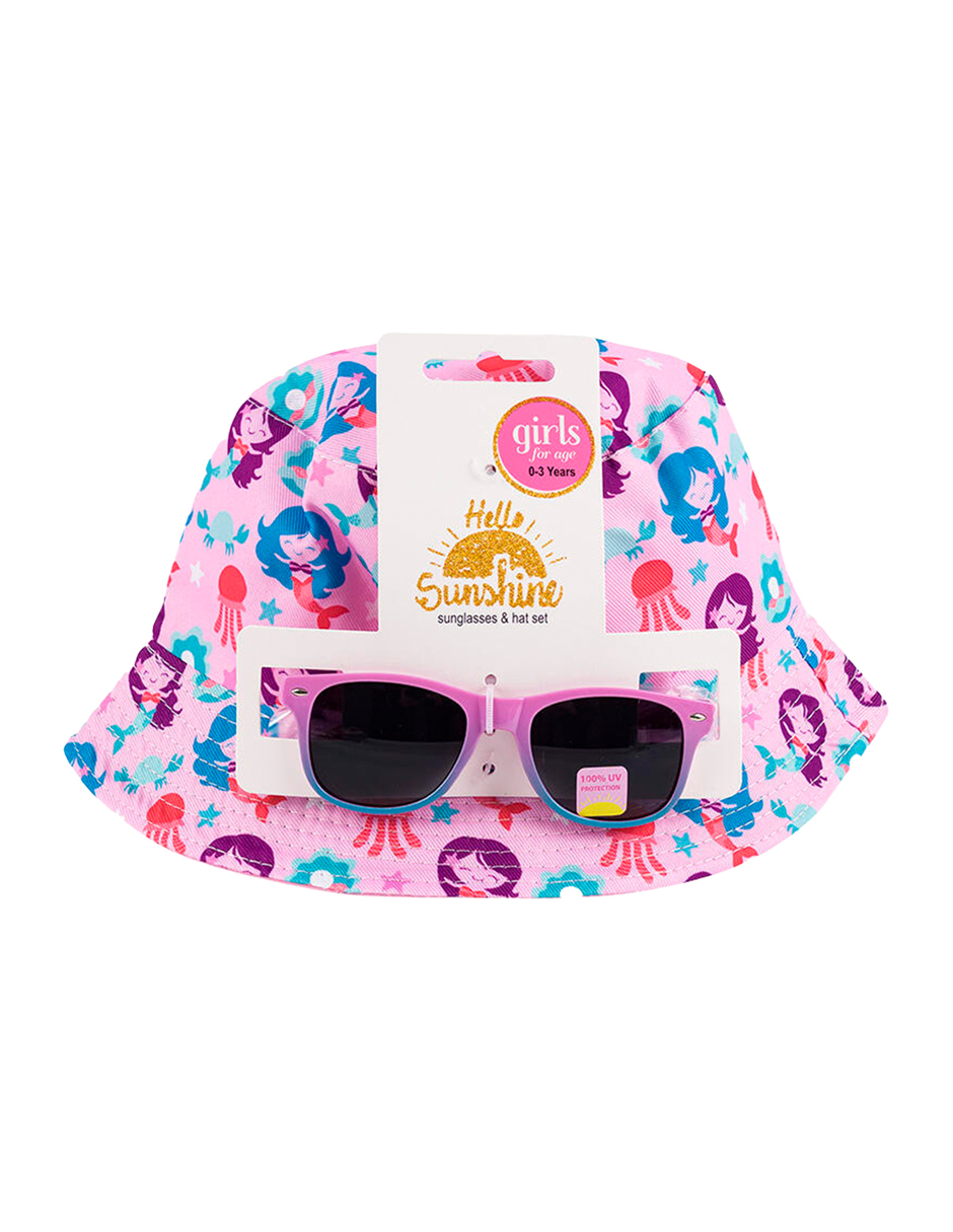 Foto 2 pulgar | Set De Sombrero Y Lentes De Sol Para Bebé  0-3 Años