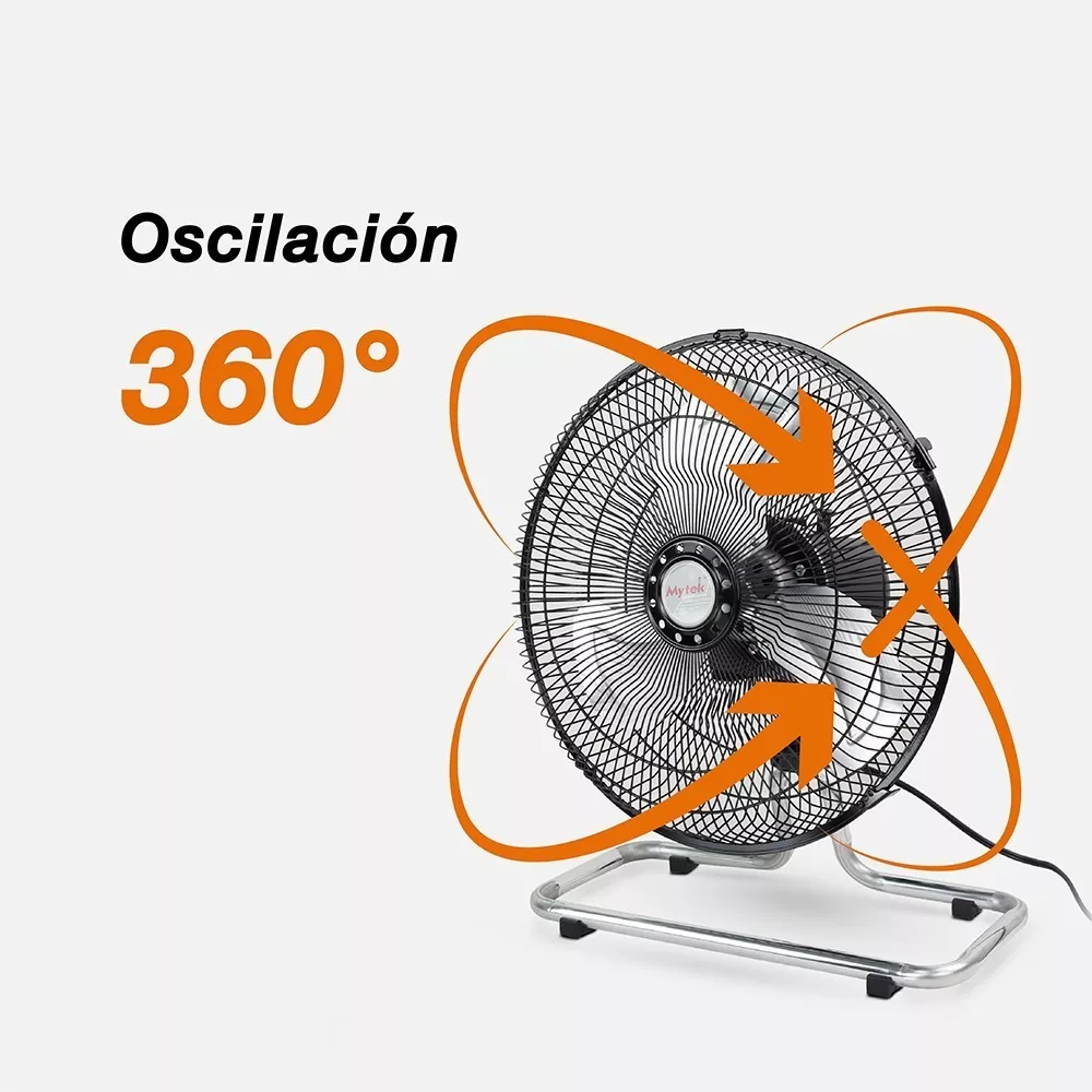 Foto 5 pulgar | Ventilador 2 En 1 Mytek 3372 Color Plateado Aspas Metálicas