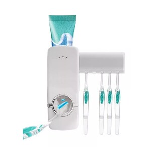 Foto 1 | Dispensador Automatico para Pasta con Porta Cepillos de Dientes