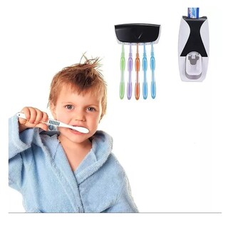 Foto 2 | Dispensador Automatico para Pasta con Porta Cepillos de Dientes