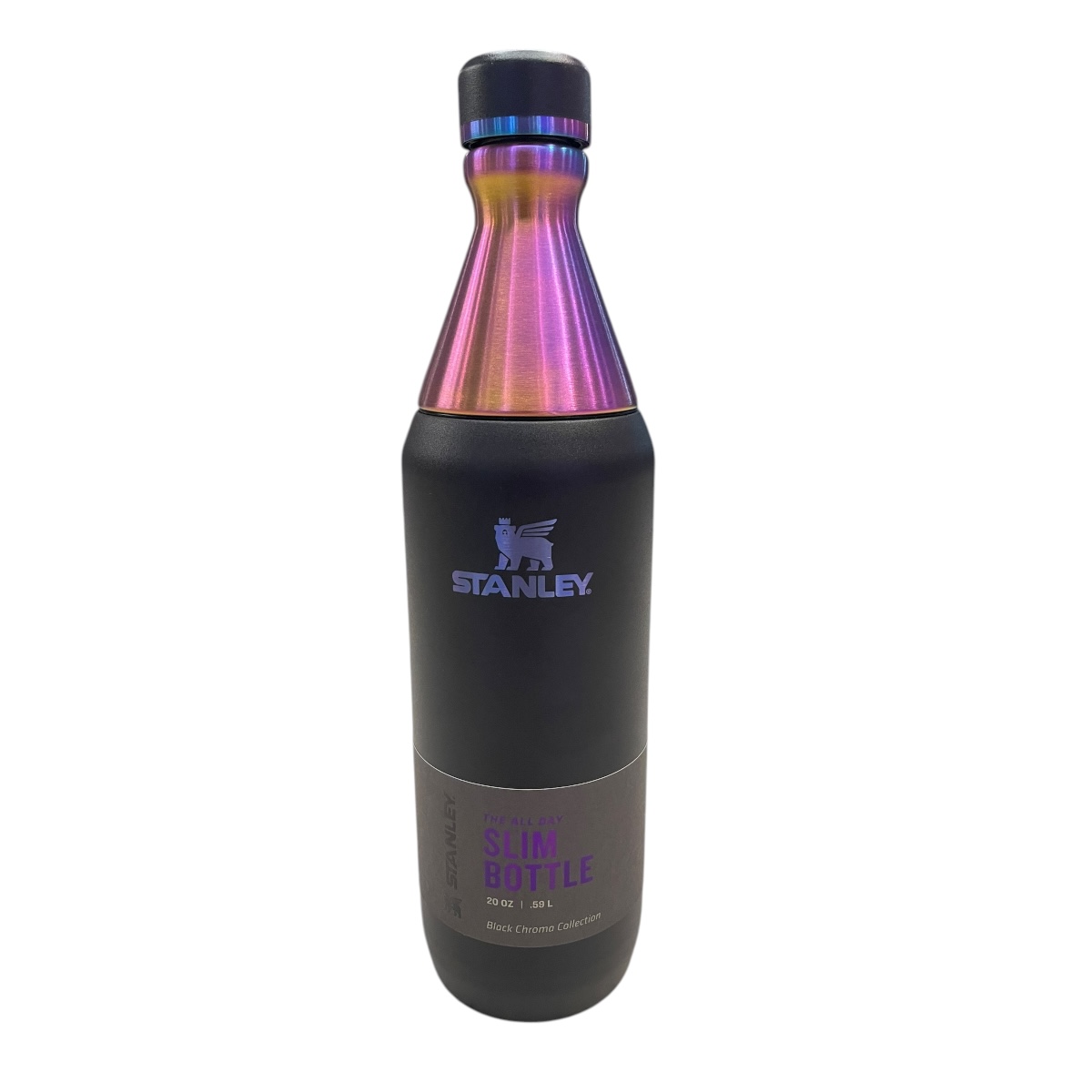 Foto 2 pulgar | Botella Stanley Slim Chromo Black 20 Oz / 590 Ml