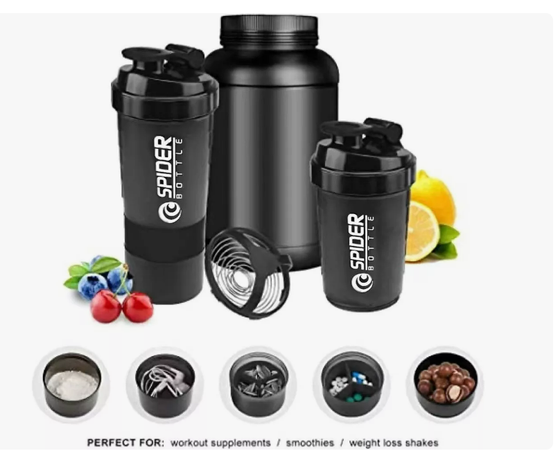 Foto 2 | Mezclador De Proteínas / Vaso Deportivo / Shaker De Gimnasio Color Negro Wünd