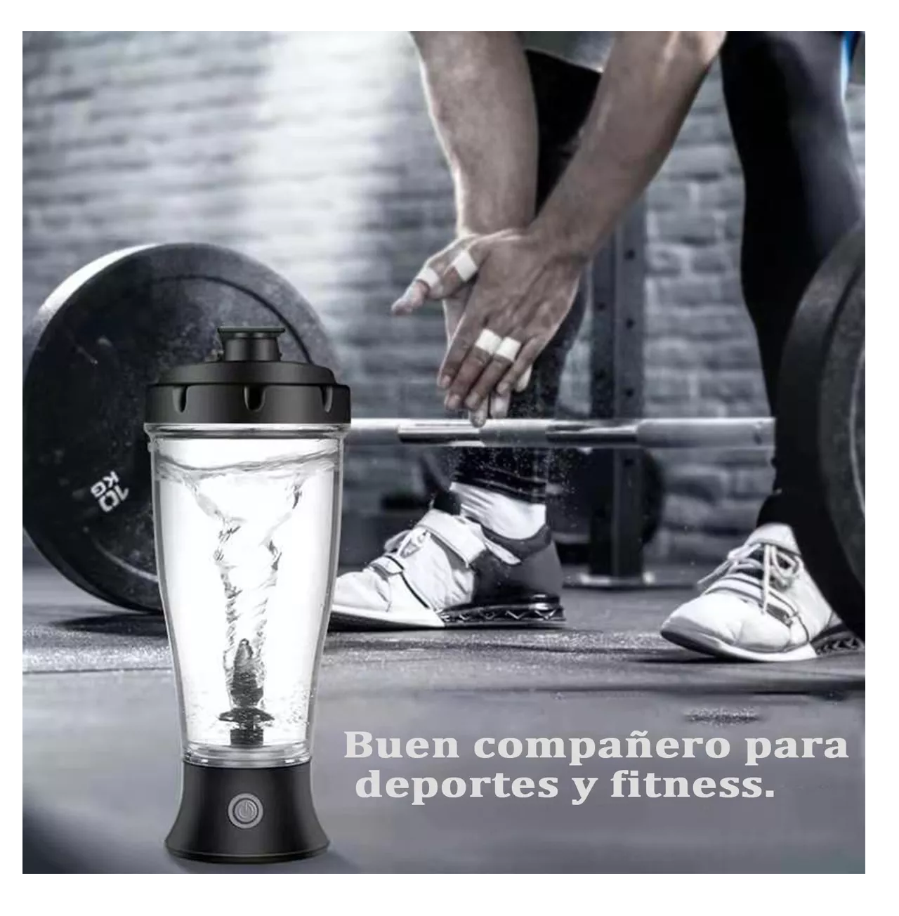 Foto 4 pulgar | Vaso Mezclador Eléctrico De Proteínas Para Gimnasio Transparente Negro