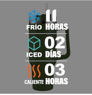 Foto 4 | Vaso Xtellar Térmico De 40oz Acero Inoxidable Modelo Verde Oscuro