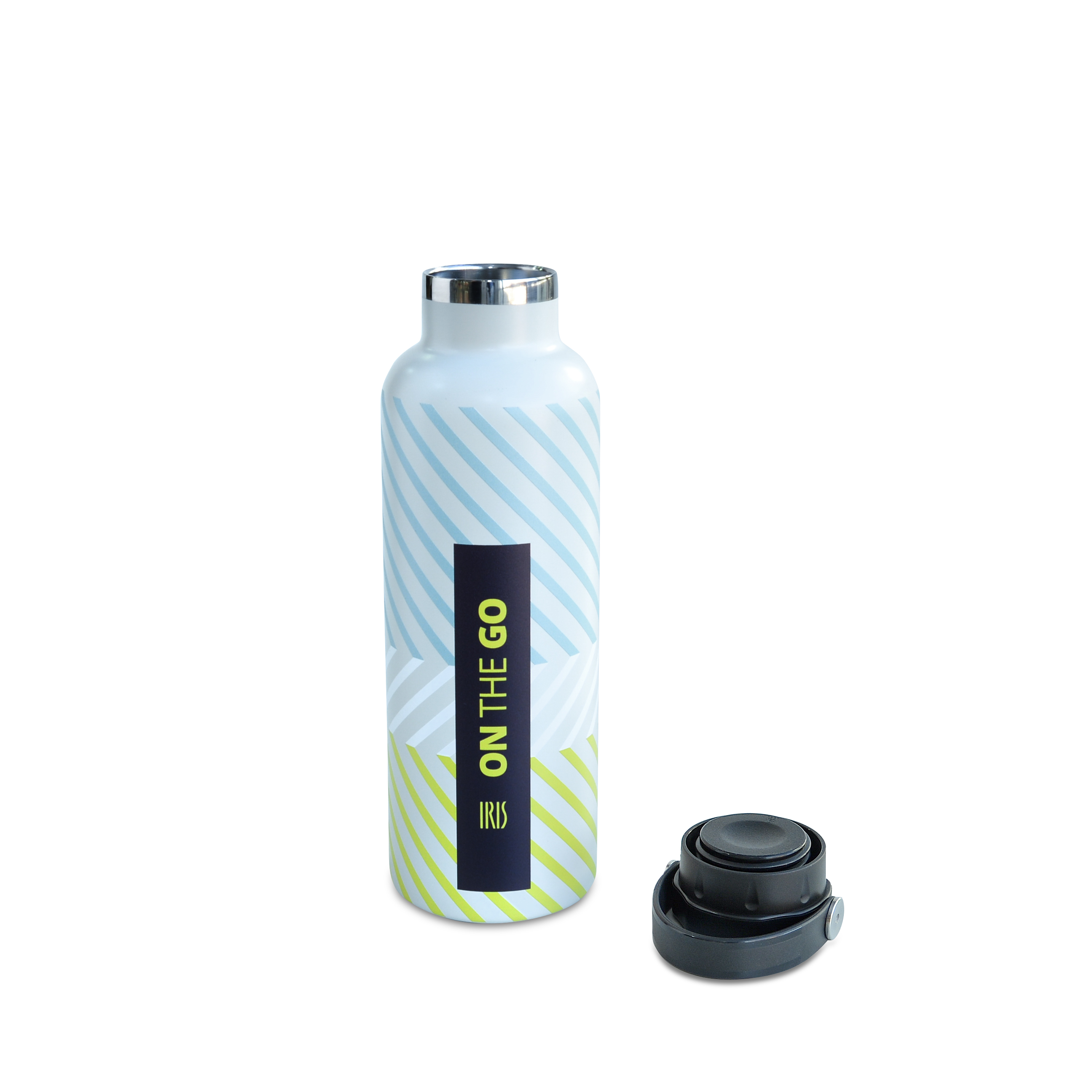 Foto 3 pulgar | Termo 750 Ml Rayas Azules Iris Barcelona