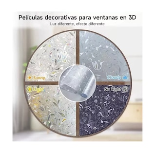 Foto 2 | Película De Privacidad Para Ventana Tulipán Decorativo Eo Safe Imports Esi-13194 Transparente
